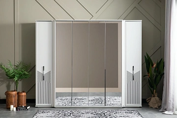 картинка Шкаф Girne Wardrobe 6-ти дверный Weltew  являющийся официальным дистрибьютором в России 