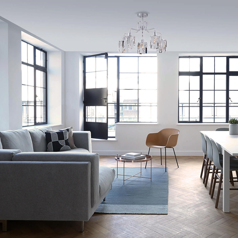 Люстра Strotskis потолочный 10101/5 хром/прозрачный хрусталь от гипермаркета ТАТАЕВ