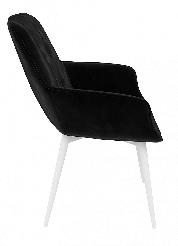 картинка Стул Тосно белый сиденье ткань Бархат серый 