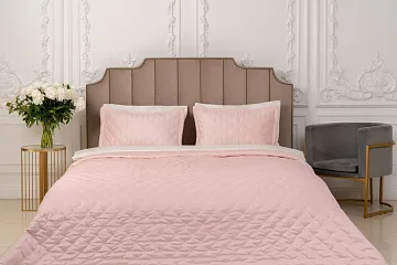 картинка Покрывало Arya Бархат 250*260 - 2(50*70+5) Ansel розовый 