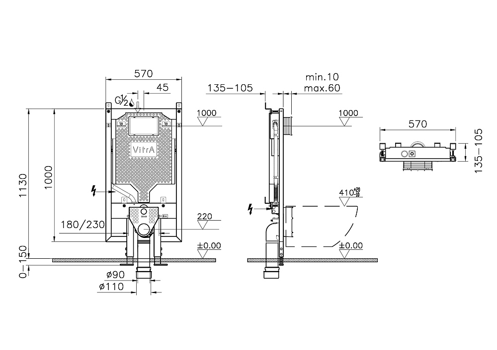 картинка Инсталляция для унитаза 765-5800-01 Vitra 