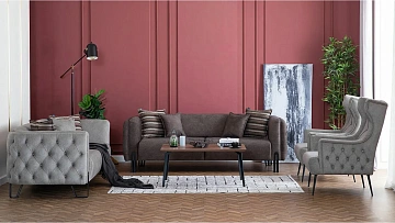 картинка Диван Fomara Three Seater HM-132 трехместный с раздвижным механизмом Weltew  являющийся официальным дистрибьютором в России 
