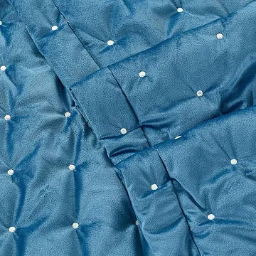 картинка Покрывало Arya Бархат 180*240 - 50*70+5 Ansel темно-синий 