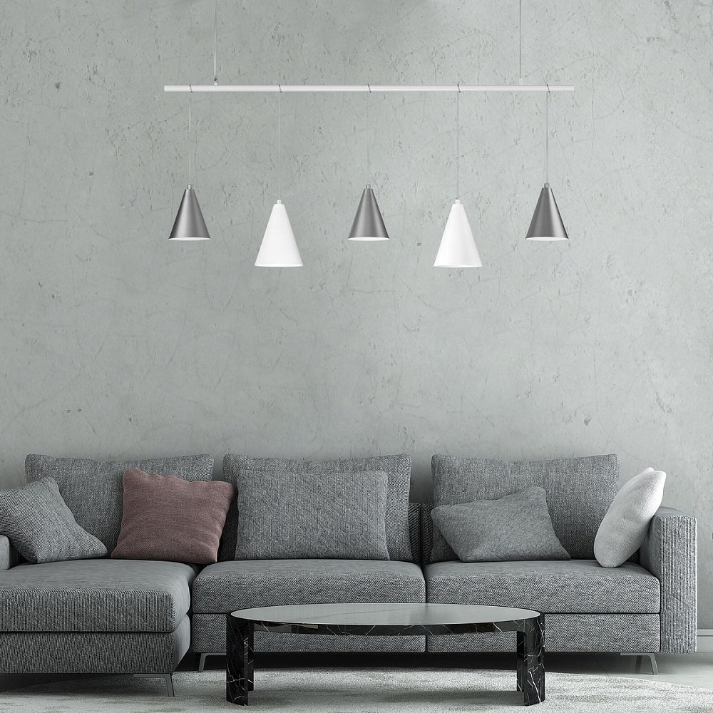 картинка Светильник подвесной Strotskis 50088/5 белый/серебро 