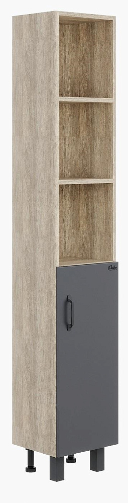 картинка Пенал Тимбер 30.01 серый матовый дуб сонома Nika 