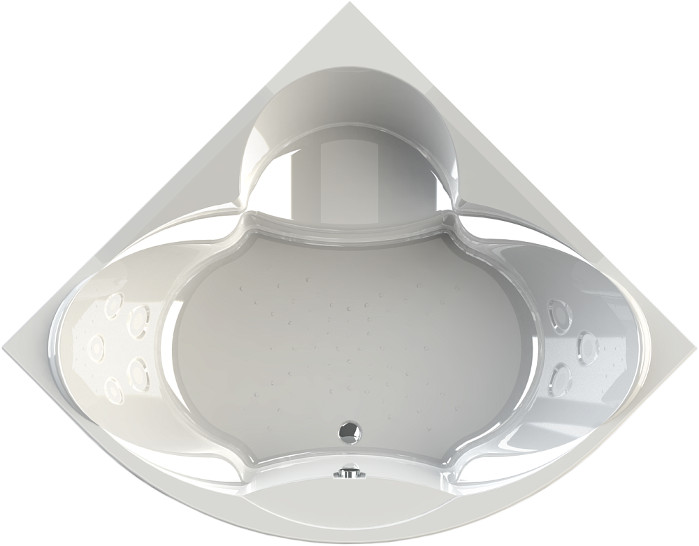 картинка Ванна Филадельфия 168*168 с/п золото, молдинг золото, смеситель Линкольн большой золото Radomir 