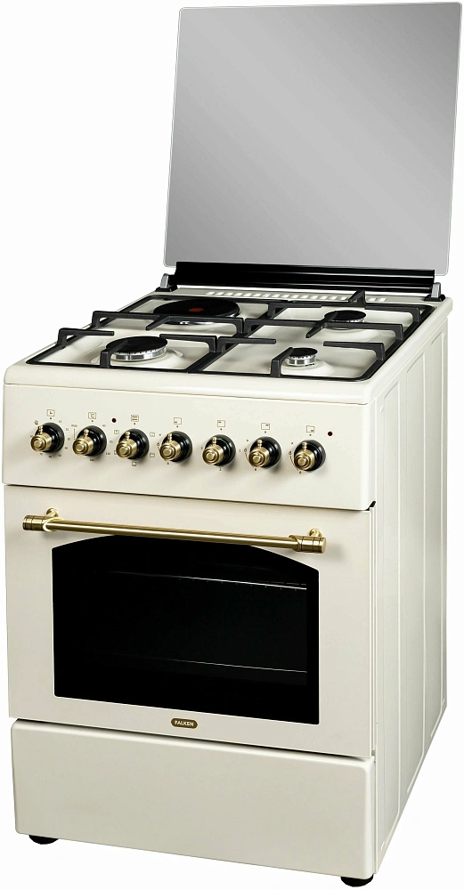 картинка Плита кухонная газо-электрическая Falken G-9005-1 retro beige 
