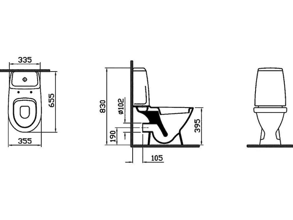 картинка Унитаз+биде Grand 9763В003-1206 Без бачка Vitra 