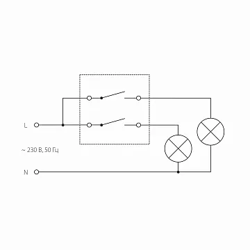 картинка Выключатель двухклавишный глянцевый никель WL 02-SW-2G Werkel LED 028844  являющийся официальным дистрибьютором в России 