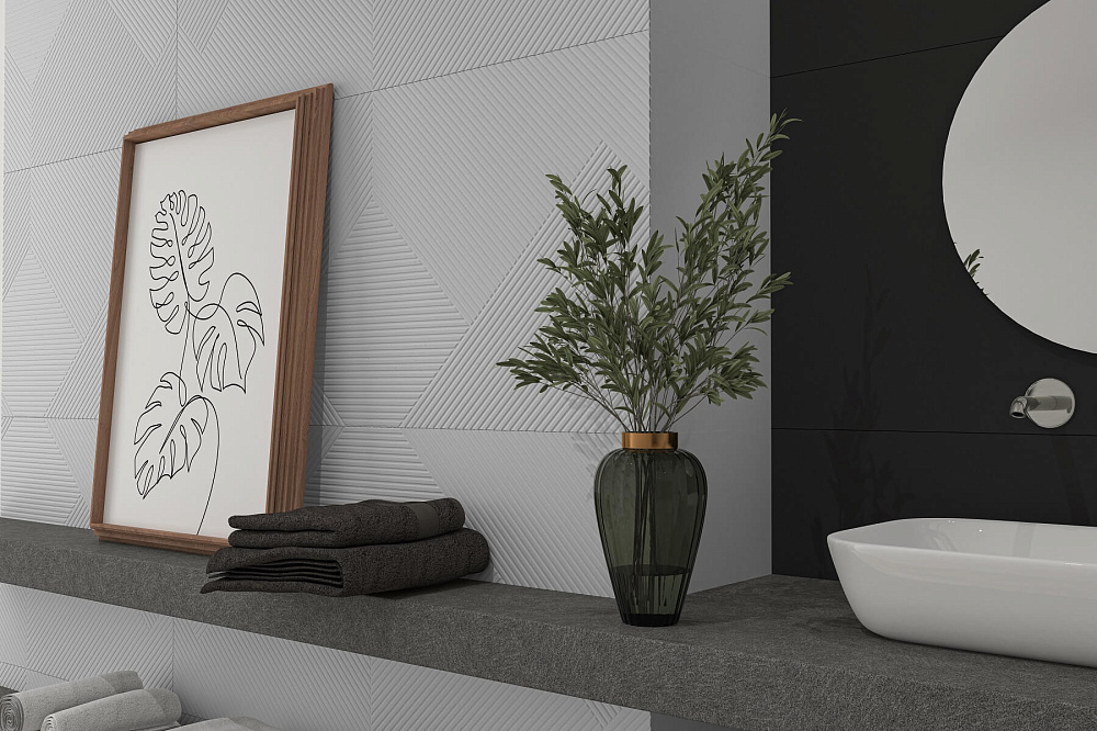 картинка Керамогранит Иран White Monocolor Structure A-Ceramica 61w1211a 59.6*119.6см (1.425м2/2шт) 