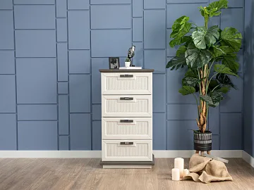 картинка Комод Marmaris Cream Chest of Drawer Weltew  являющийся официальным дистрибьютором в России 