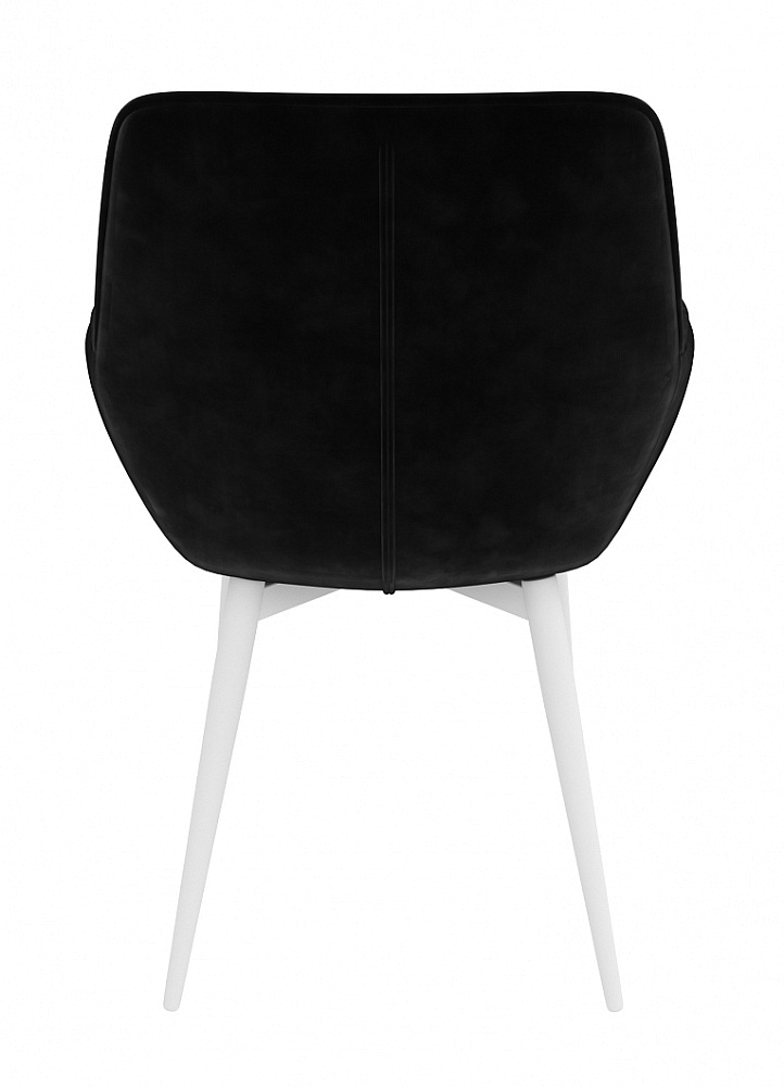 картинка Стул Тосно белый сиденье ткань Бархат серый 