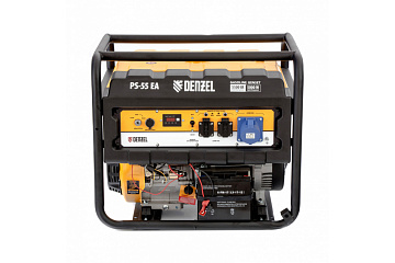 картинка Генератор бензиновый Denzel PS 55 EA 5,5 кВт 230В 25л. 946874  являющийся официальным дистрибьютором в России 