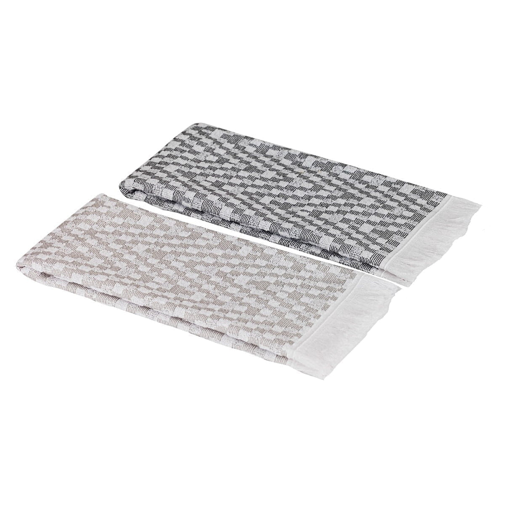 картинка Набор кухонных полотенец Arya 2 Пр.40*60 Vera антрацитовый,бежевый 