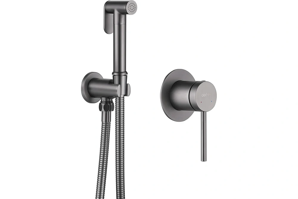 картинка Смеситель Emotion с гигиеническим душем, никель AF8825NG Abber 