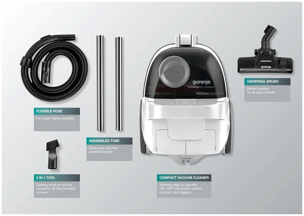 картинка Пылесос Gorenje VC 1701 GACWCY 