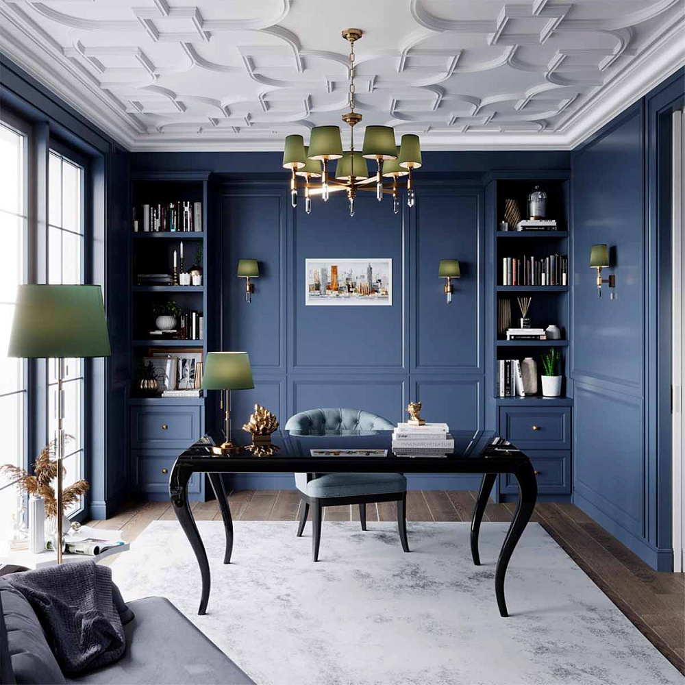 Люстра Lumion 4887/5 бронзовый/зеленый абажур от гипермаркета ТАТАЕВ