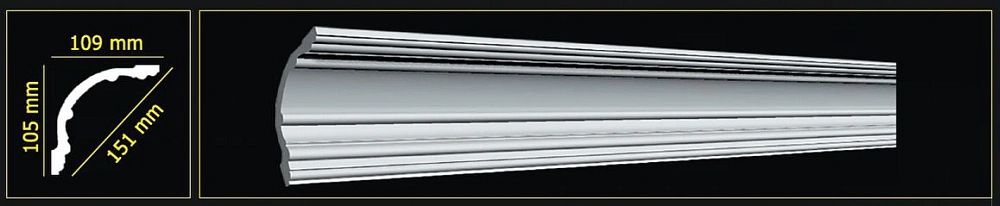 картинка Плинтус декоративный Германия GP-21 (12шт) 