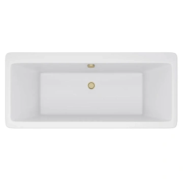 картинка Ванна Crete Nova Gel 179*79*63,5 белая хром полотенцедержатель AQUA DE MARCO  являющийся официальным дистрибьютором в России 