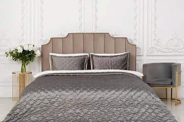 картинка Покрывало Arya Бархат 180*240 - 50*70+5 Ansel золотистый 