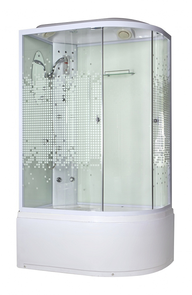 картинка Душ. кабина NG-310-01LN (1200*800*2200) выс. поддон 48 стекло мозаика 4 места Lux/Niagara 