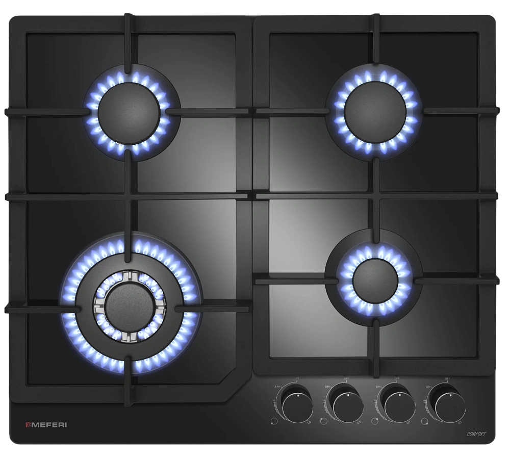 картинка Варочная панель газовая MGH604BK Glass Comfort 