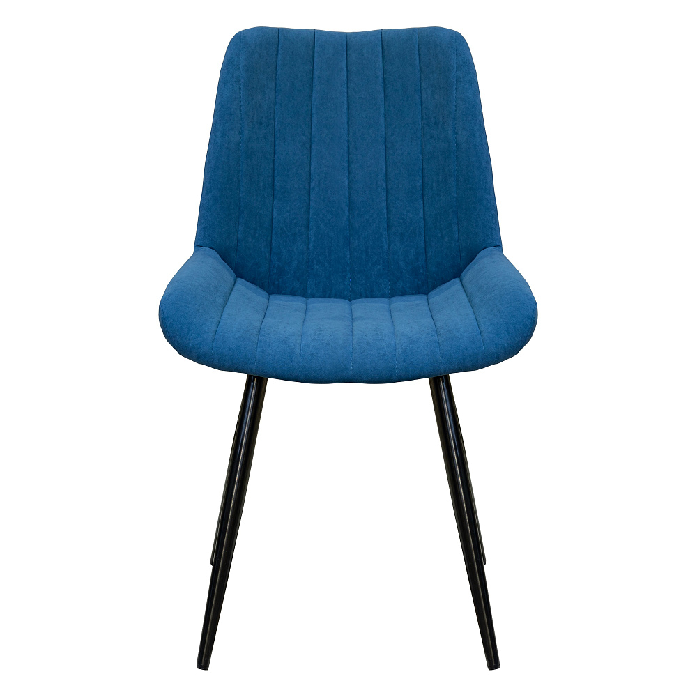 картинка Стул Инта-М черный сиденье ткань велюр 18 синий 