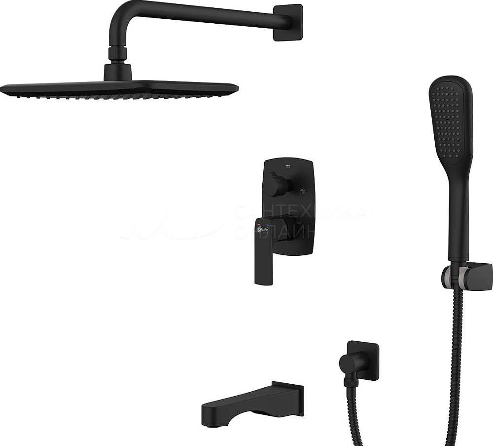 картинка Смеситель для ванны и душа (встраиваемый) Lemark 7222 ВL 