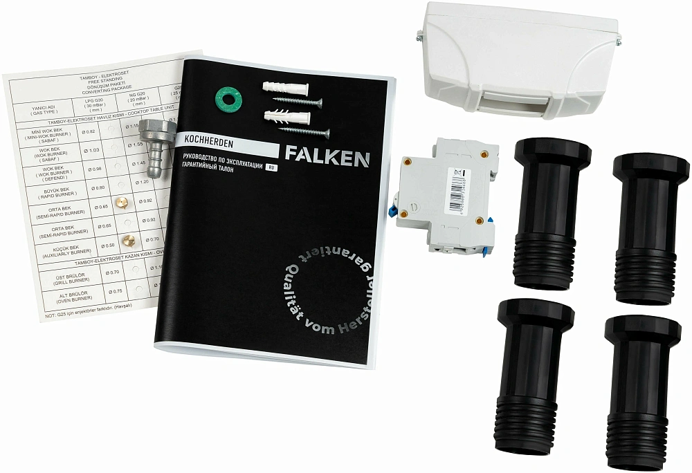 картинка Плита кухонная газо-электрическая Falken G-9005-1 retro beige 