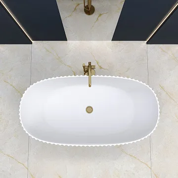 картинка Ванна Sapphire 170*85*61 Solid Perfection белая AQUA DE MARCO 