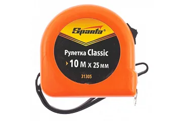 картинка Рулетка, пластиковый корпус Classic Sparta 10м*25мм 31305  являющийся официальным дистрибьютором в России 