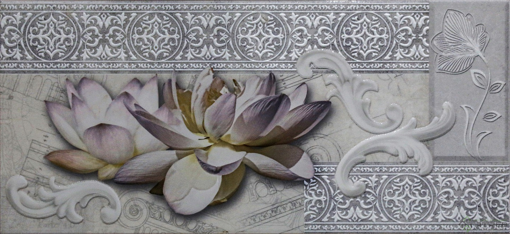 картинка Декор керамический Rene 153071-1 серый 23*50см 
