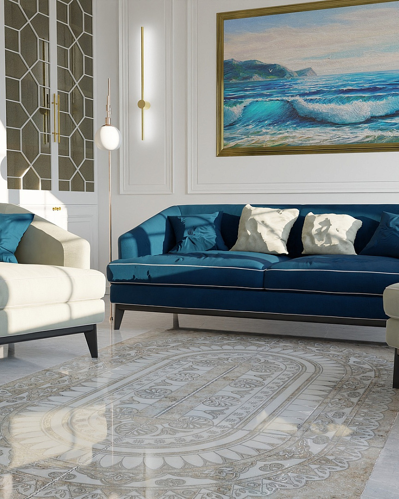 картинка Керамогранит OHSF 6919В-1 Brown д/пола бордюр 60*60см 