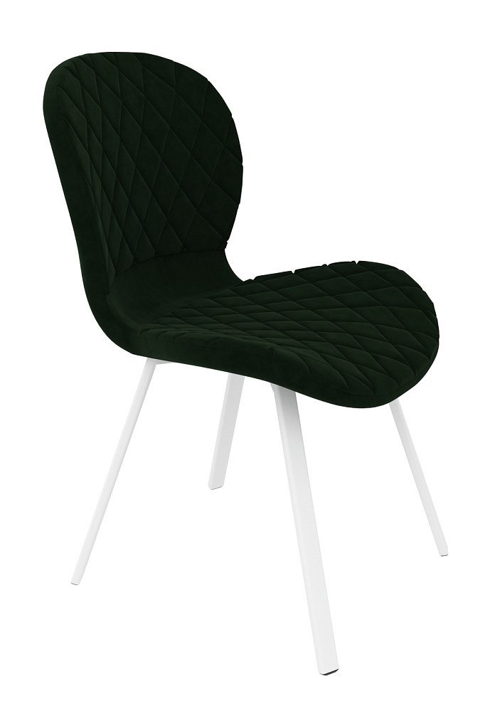 картинка Стул Руза черный сиденье ткань велюр 24 темно-зеленый 