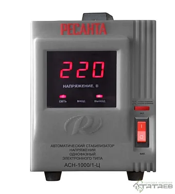 картинка Стабилизатор Ресанта ACH-1000/1Ц-140 вольт  являющийся официальным дистрибьютором в России 