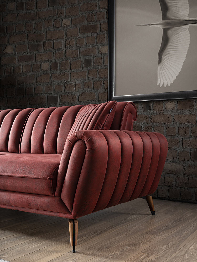 картинка Диван Gusto Three Seater HM-8 трехместный диван с раздвижным механизмом Weltew 