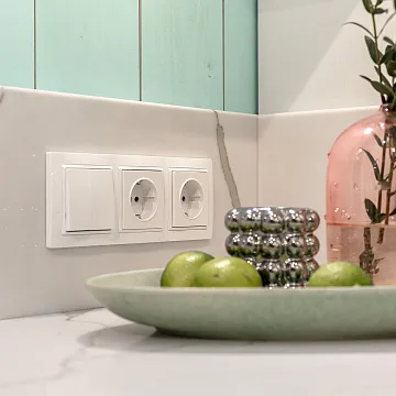 картинка Розетка с заземлением белая Werkel W1171001 051127  являющийся официальным дистрибьютором в России 