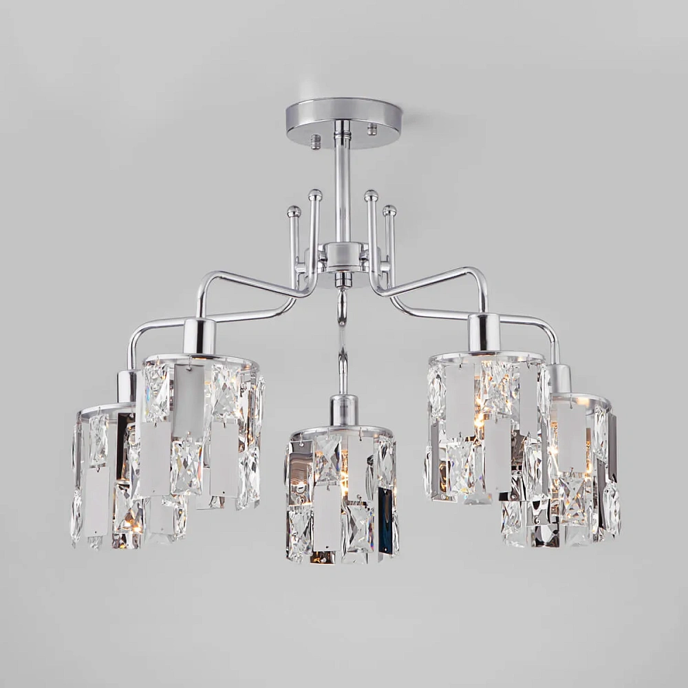 Люстра Strotskis потолочный 10101/5 хром/прозрачный хрусталь от гипермаркета ТАТАЕВ