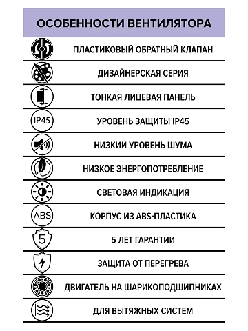 картинка Вентилятор накладной Era Slim D100 Темно-серый 