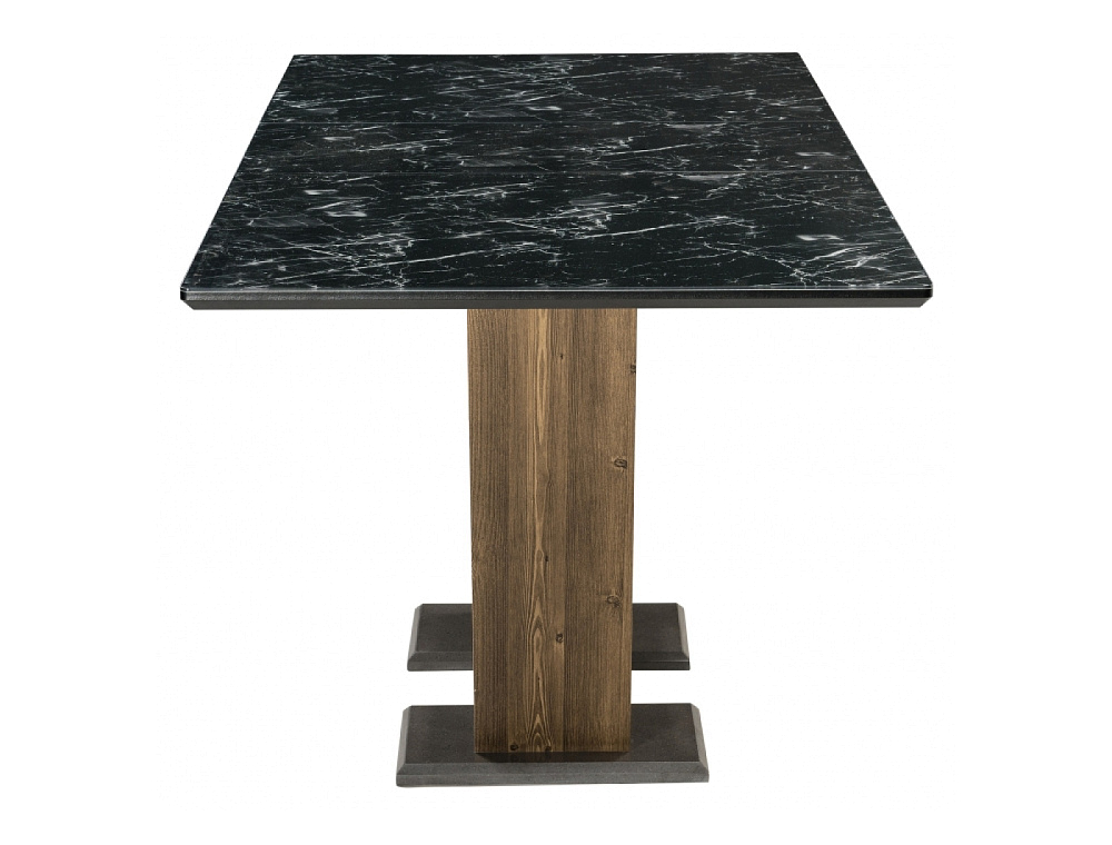 картинка Стол Иматра/Виктория 140(180)*80 мрамор черный/черная шагрень CS457 