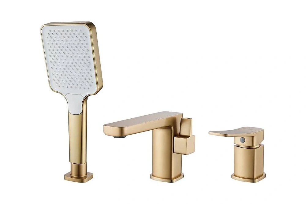картинка Смеситель для ванны S9912G золотой сатин Shevanik 