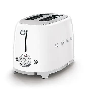 картинка Тостер Smeg TSF01WHEU белый  являющийся официальным дистрибьютором в России 