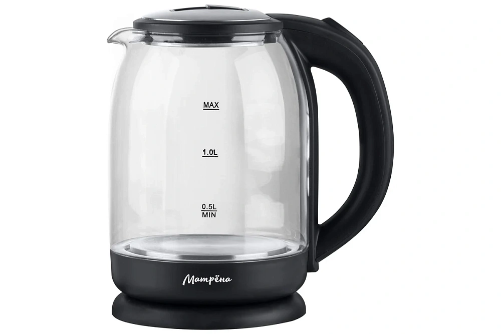 картинка Чайник электрический Матрена МА-154 Стекло Черный 105227 