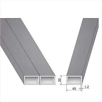 картинка Профиль 40*20*2*6м  являющийся официальным дистрибьютором в России 