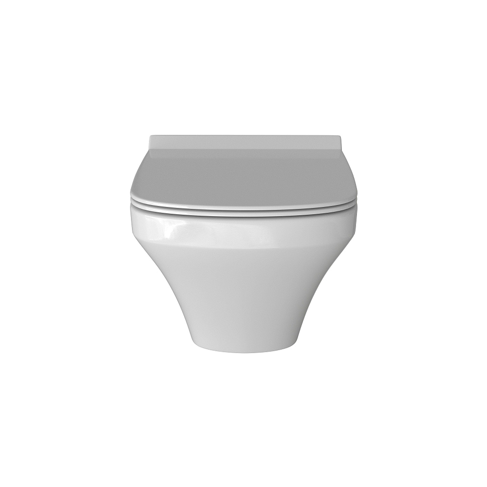 картинка Унитаз подвесной GR-4440S (540*370*365) безободковый с тонкой крышкой 1 место Grossman 