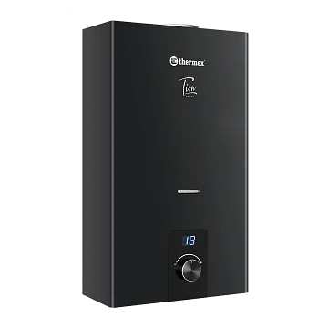 картинка Водонагреватель газовый проточный Thermex T 20 D Black  являющийся официальным дистрибьютором в России 