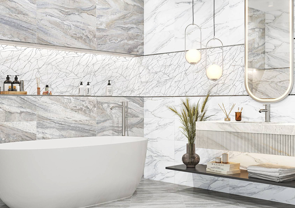 картинка Плитка керамическая Alicante Statuario WT15ALC00R 246*74см (1.274м2/7шт) 