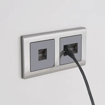 картинка Рамка на 2 поста глянцевый никель Metallic W0021602 028860  являющийся официальным дистрибьютором в России 