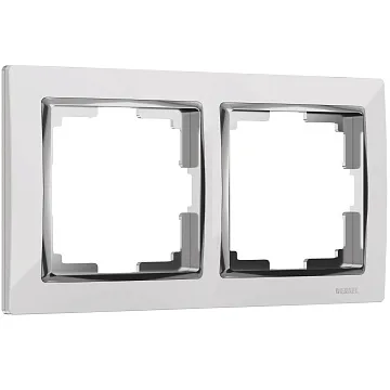 картинка Рамка на 2 поста белый Snabb W0021901 Werkel 051649  являющийся официальным дистрибьютором в России 