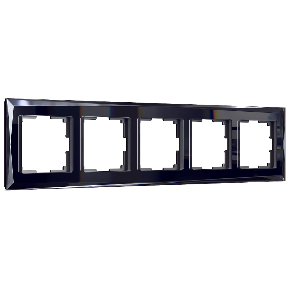 картинка Рамка на 5 поста черный Diamant WL08-Frame-05 030761 
